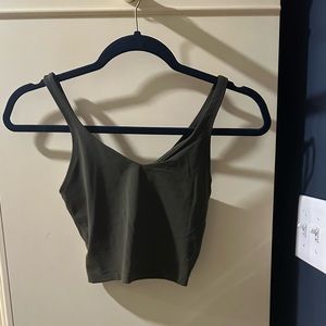 lululemon army green align tank